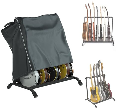 WJYZHM Universal-Abdeckung für Gitarrenständer, 119,4 x 48,3 x 109,2 cm (L x B x H) | Robuster, wasserabweisender, atmungsaktiver Kordelzug, passend für Multi-Gitarren-Racks und akustische E-Gitarren
