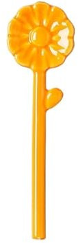 Spoon Small Coffee Spoons with Flower Shaped Decorative Handle Ceramic Espresso Spoons Demitasse Spoons for Coffee Dessert Tea Ice Cream, Set of 4 Soup Spoon (Color : Orange)