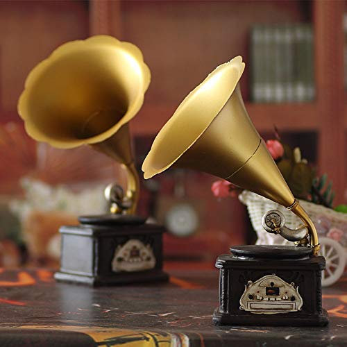 American Retro to Do The Old Resin Phonograph Model Bar Cafe Restaurant Creative Shop Dekorationen Ornamente