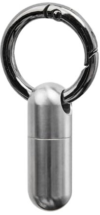 Schlüsselanhänger Pillendose Pillenbox,Schlüsselanhänger Mini Pillenetui Pillenhalter,Kleine Titan Pillenbehälter Organizer,Wasserdichte Medizindose Pillenflasche für Geldbörse Outdoor Reisen(Silber)