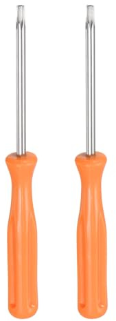 QUARKZMAN 2pz Cacciavite Torx T10H 4 Lunghezza Cacciavite Giallo | Testa 6 Punte, per Riparazione Elettrodomestici, Manico Antiscivolo, Acciaio Carbonio, Sicurezza Stella, Non Magnetica