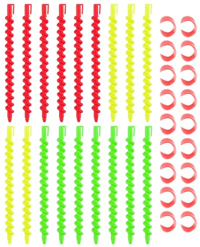 ZONADAH Lot de 18 bigoudis permanents en spirale en plastique coloré pour coiffure, coiffure, permanente, outils de salon pour femmes et filles