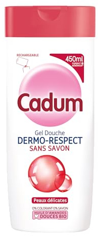 Cadum Gel Douche Dermo-Respect Peaux Sensibles Huile Amande Douce 450ml