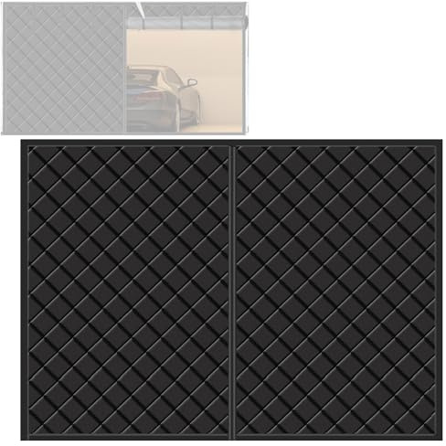 Rideau De Porte De Garage Magnétique À Isolation Thermique, 244x214cm Rideau De Protection Thermique Magnétique, Couverture D'isolation D'écran De Porte Coupe-Vent Et Chaud(Noir,W 244 x H 214cm)