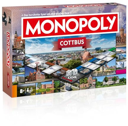 Monopoly Cottbus – Stadt-Edition von Winning Moves | Brettspiel mit Cottbus-Straßen & Sehenswürdigkeiten | Familienspiel für 2–6 Personen ab 8 Jahren | Geschenkidee & Souvenir