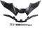 Uwithdanceme Déflecteur d'aile aérodynamique pour moto Yamaha MT-09 - Bec d'oiseau - Carénage inférieur - Aile avant fixe (fibre de carbone)