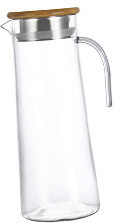 HEALEEP Jarra de Agua Transparente 1200Ml Jarra para Bebidas de Bar Acrílico Gran Capacidad para Hogar Bebidas Frías