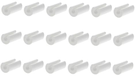 WATIIFUFU 100pcs White Plastic Grid Sink Protectors Anti-skid Feet for Iron Wire Rack Kitchen Sink Drainage Mat Protective Sleeves for Wire Rack