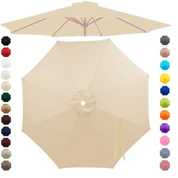 Chinimon Replacement Parasol Canopy 2m/2.5m/2.7m/3m/3.5m fits 6/8 Arms