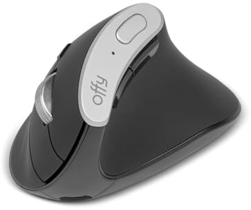 Offy Vexi Ratón Vertical Inalámbrico Ergonómico con Scroll Infinito, 4800 DPI, 8 Botones, Clic Silencioso, Bluetooth/2.4GHz, Multi-Dispositivo, USB C, Compatible con Windows, Mac, Linux, iPad, Android