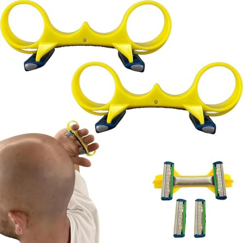 Tondeuse à cheveux rapide pour homme chauve, rasoir de tête pour homme chauve, tondeuse auto-coupe pour tête, barbe et corps, rasoir manuel, coupe de cheveux à la main à faible bruit non électrique