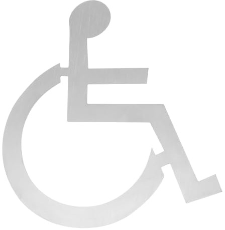 DECOMELODY Plaque Porte Toilettes Handicapés Signalétique Fauteuil Roulant Résistante Pour Installations Salles Bain Publiques