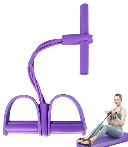 Saludea Gentle Fit Bande Élastique De Résistance pour Les Pieds, 21 Bandes De Résistance pour Fitness, Pédale 4/6 Tubes, Extracteur De Cheville, Équipement d'exercice pour Abdominaux