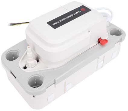 Walfront Pompe à Condensats CVC 350 L/h, Construction ABS, Drainage Automatique, Levage jusqu'à 5 M, Idéale pour les Climatiseurs et les Machines à Glaçons