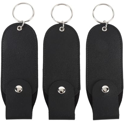 Lmrysalque 3 pièces étui de Rouge à lèvres Porte-clés en Cuir PU Portable étui de Rouge à lèvres Pochette à Manches pour baume à lèvres pour la Vie Quotidienne
