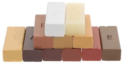 VILLCASE Vinylboden Reparaturset und Laminatboden Kratzerentferner mit 11 Farbigen Wachsstücken zum Ausbessern von Dellen und Löchern Holz und Fliesenböden im Haushalt