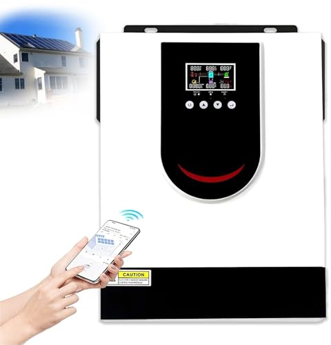Inverter Solare Ibrido Pura Caricabatterie con Mppt da 12V 24V 48 V CC A 220V Ca per Batterie Piombo-Acido E Litio Regolatore di Carica Solare Mppt 1.0-10.2KW(1.0KW/12V)