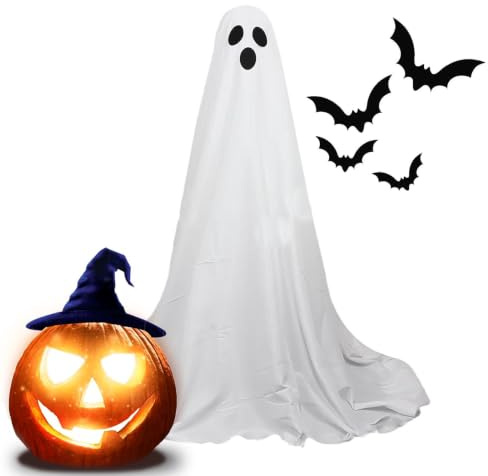 Lindo de Halloween Fantasmas luminosos para espeluznantes | Figuras y s Halloween para Ventana y Árbol Para Exterior Patio Trasero Puerta Principal Porche Valla Casa