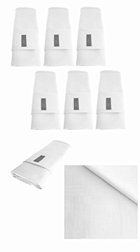 Gariella - 6X Edel Stoff-Servietten in weiß, quadratisch 45 cm x 45 cm, Tisch-Tücher, Mundtuch, Textilservietten Six Pack