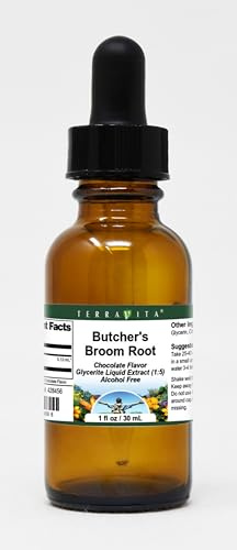 Butcher's Broom Root - Glycerite Liquid Extract (1:5) - Chocolate Flavored (1 fl oz, ZIN: 428456) - 2 Pack