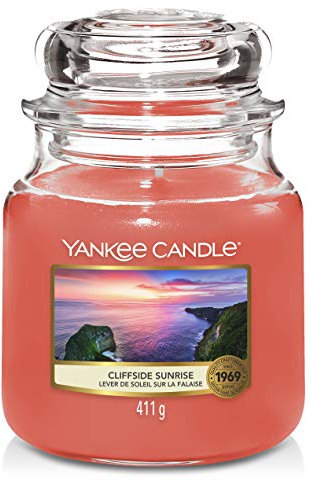 Yankee Candle Scented Candle | Cliffside Sunrise Medium Jar Candle| Burn Time: up to 75 Hours (1630399E)
