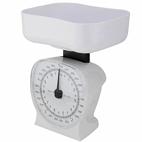 TRTO 1Pcs 5kg Traditional Mechanical White Kitchen Scales Household Food Cooking Weighing Easy To Use