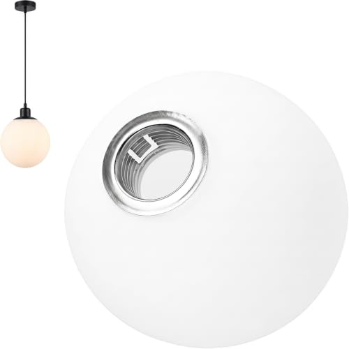 VILLCASE Lampenschirm Glas Ersatz, G9 Glas Ersatzschirm Ersatz Kugel Lampen Lampenabdeckung für Tischlampe Stehlampe Wandleuchte Pendelleuchte, Ø 8 cm, mit Gewinde, Satiniert