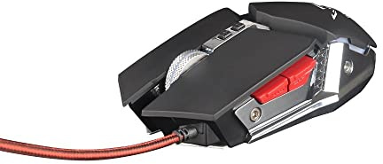 Gamium WE Souris Gamer métallique Max 6400DPI avec Rétro-éclairage 6 Couleurs, 7 config DPI, Toucher Doux, 8 Boutons