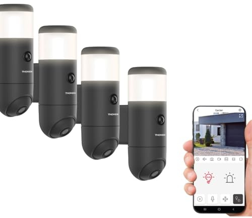 Caméra IP extérieure de vidéo Surveillance avec éclairage WiFi 1080P RHEITA100 Thomson