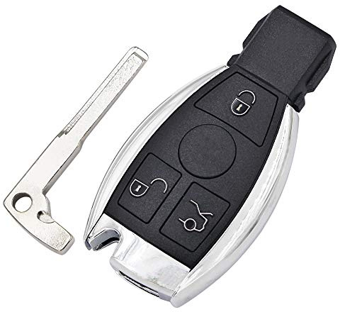 Super1 3-Tasten-Fernbedienung Autoschlüssel Funkschlüssel Car Key Shell Gehäuse Gehäuse für Mercedes für Benz A B C E S Klasse W203 W204 W205 W210 W211 W212 W221 W222, Schwarz, BGA3B | Autoschlüssel Funkschlüssel Car Key Shell Gehäuse Gehäuse ,für W211 W212 W221 W222