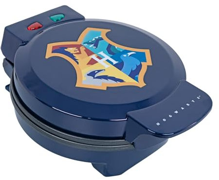 Uncanny Brands - Gofrera Escudo Hogwarts Harry Potter - Impresión en el gofre - Enchufe Europeo - Licencia Warner - Facil de usar y limpiar - Hogar y cocina