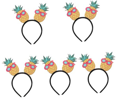 Amosfun 5 Stücke Ananas Stirnband Für Frauen Mädchen Luau Party Headwear Hawaii Stil Haar Band Haar Hoop
