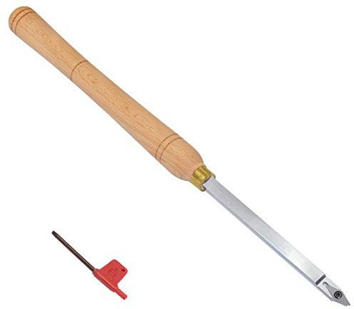 Outils à pointe en carbure, outils de tournage du bois, outils de tour en carbure, burin de tour à pointe avec insert en carbure de couteau tranchant à 35 degrés pour amateur de bois, bricolage, char