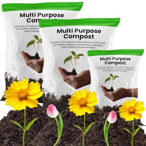 Multi Purpose Compost Bags With Nutrient Rich Formula & Improved Water Retention Ideal For Garden Use, Outdoor Plants, Tubs, Pots & Hanging Baskets (5 Litre Bag)