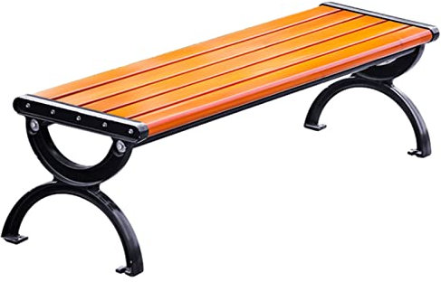 SORVA Gartenbank für den Außenbereich, aus Holz und Gusseisen, langlebige 2-Sitzer-Sitzgelegenheit, dekorative Möbel für Terrasse/Park/Balkon (Farbe: A, ohne Rückenlehne, Größe: 120 cm)