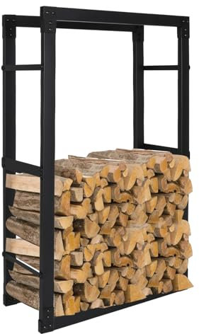 Daromigo Kaminholzregal 150x80x25CM Brennholzregal Feuerholzregal Holzhalter Kaminholzständer für Innen und Aussen Brennholz Stapelhilfe Holzstapelhilfe Holzlager