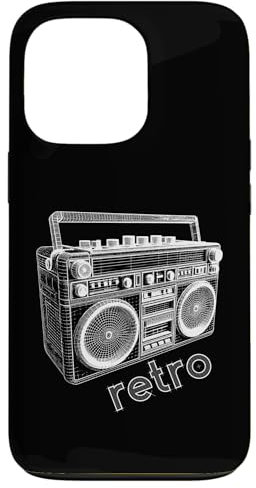 Boombox-Abbildung — Vintage-Ghettoblaster-Boombox-Liebhaber Hülle für iPhone 13 Pro