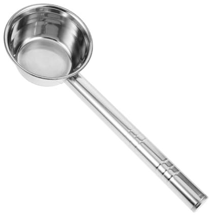 Milisten Mestolo in Acciaio Inox Manico per Servire Zuppa e Raccogliere Acqua per Giardino Sauna e Uso Quotidiano Facile da Pulire e Lavabile in Lavastoviglie
