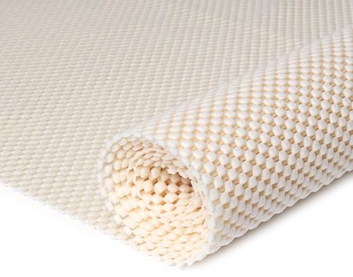 SDLDEER Antirutschmatte 100 x 150cm Verdickt Teppich Antirutschunterlage | DIY Zuschneidbare Rutschfeste Matte für Tischtücher, Auto, Schubladen, Palette, Essgeräte, Obst (Beige)
