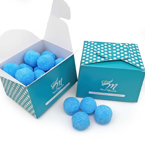 Caja regalo 25 mini bombas efervescentes para manicura y pedicura - Aroma Ylang y Pachuli – Alivia los pies cansados - Ablandan durezas, uñas y cutículas