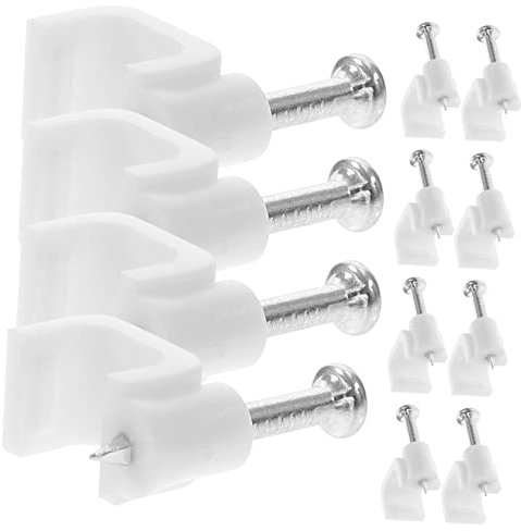 EXCEART 500piezas Clip Para Cable Grapas Para Cables Sujetacables De Pared Clip De Para Alargador Grapas Para Clavo De Acero Para Eléctricos Para Organizar Zonas De Trabajo