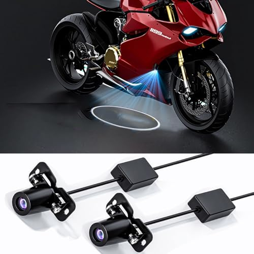 NewL 2 Pz Proiettore LED Logo Personalizzato Moto, Luce Sottoscocca e Coda | Luce LED posteriore moto personalizzabile, logo/foto/testo, IP67 impermeabile antipolvere, proiezione nitida colori fedeli