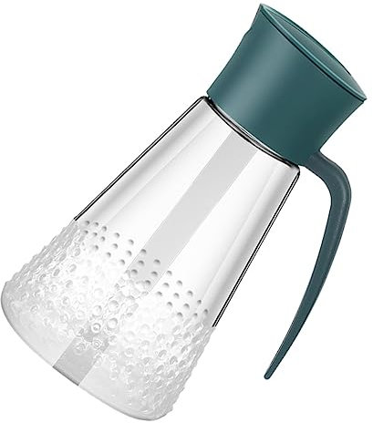Holibanna 1 pieza Botella de Aceite de Vidrio Antigoteo con Apertura Automática para Cocina Barbacoa y Picnic Color Verde Oscuro