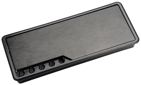 Desk grommet, Alloy Desk Cable Grommet Rectangular Threading Box With Wire Clip Holder Table Outlet Line Hole Cover(Black)
