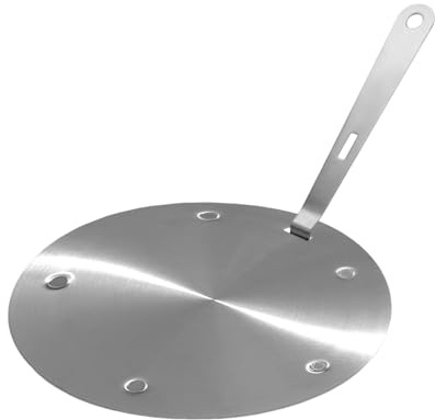 Piastra adattatore a induzione, adattatore per piano cottura a induzione, per ghisa, manico rimovibile, distribuzione uniforme del calore per casa e cucina