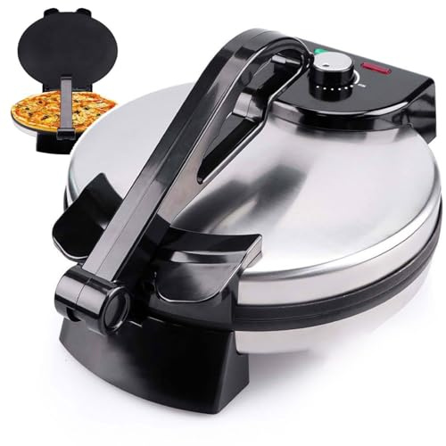 Forno per pizza portatile, macchina per pancake, macchina per pizza elettrica antiaderente da 1800 W con indicatore LED, riscaldamento bifacciale, facile da pulire per ristoranti, feste in casa