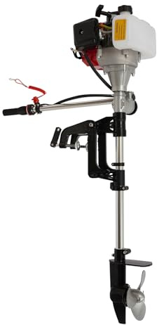52CC 2.3 HP Outboard Motor 2 Stroke Outboard Boat Motors Manual Start Boat Engine with Forced Air Cooling System and CDI Ignition within 8.2Ft Boats for Fishing Aquaculture