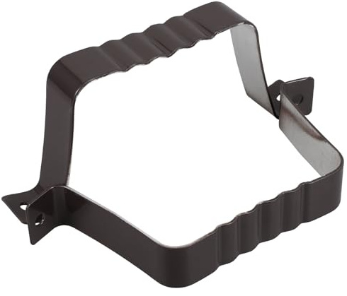 IWOWHERO Lot de 2 Colliers de Serrage en Alliage D'aluminium, Fixation Murale pour Tuyaux de Gouttière 80x100 Mm, Support Résistant et Ajustable pour Pluviale