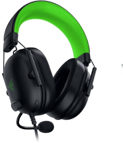 Razer BlackShark V2 X Special Edition Wired Gaming Headset, Black and Green, with Detachable Microphone