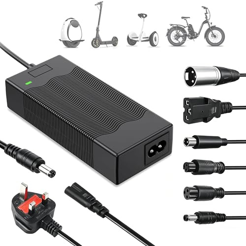 TOCMSNHG Electric Scooter Charger, 42V 2A Hoverboard Charger, Mobility Scooter Chargers with 6 Connections, Electric Bike Charger for Balance Scooters, Drifting Board, Unicycle, Hoverboard